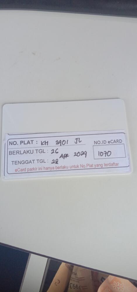 Kartu member kembali id 1070