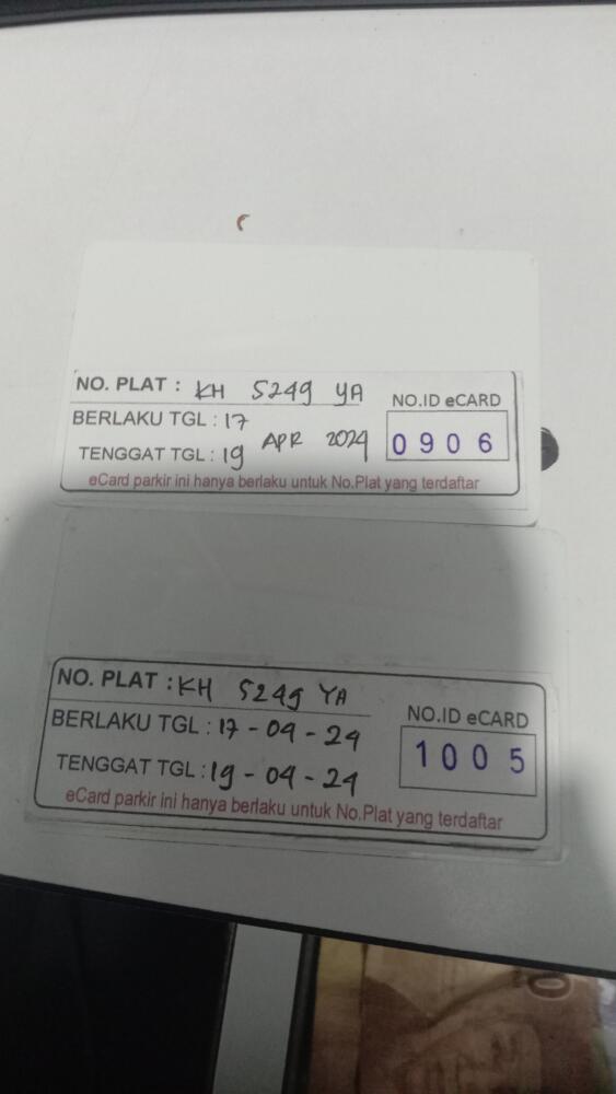 Kartu member id 906 pindah ke id 1005