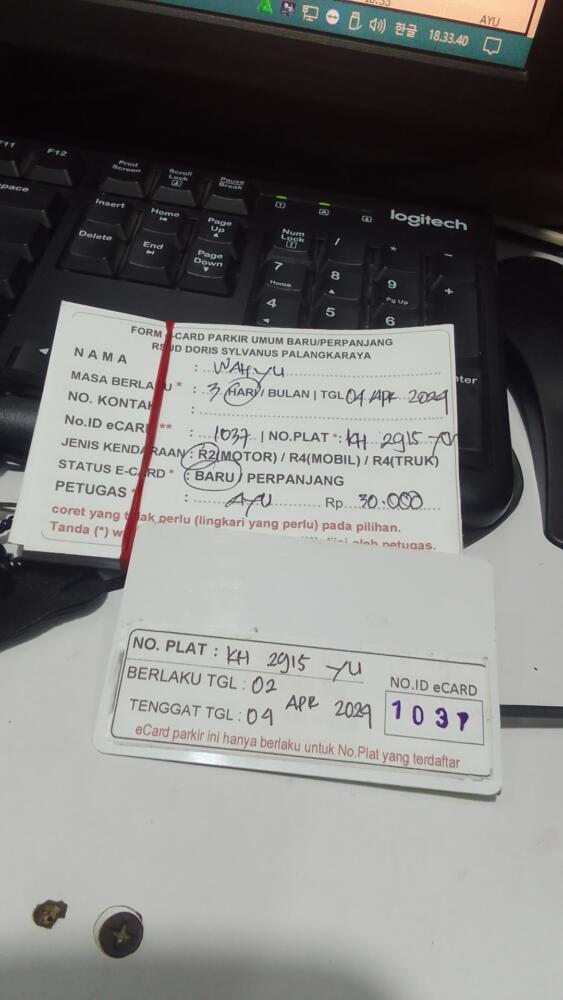 kARTU MEMBER BARU ID:1037