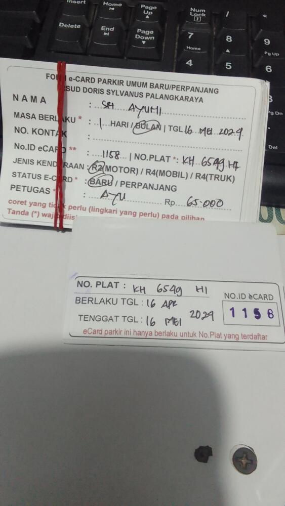 kARTU MEMBER BARU ID:1158