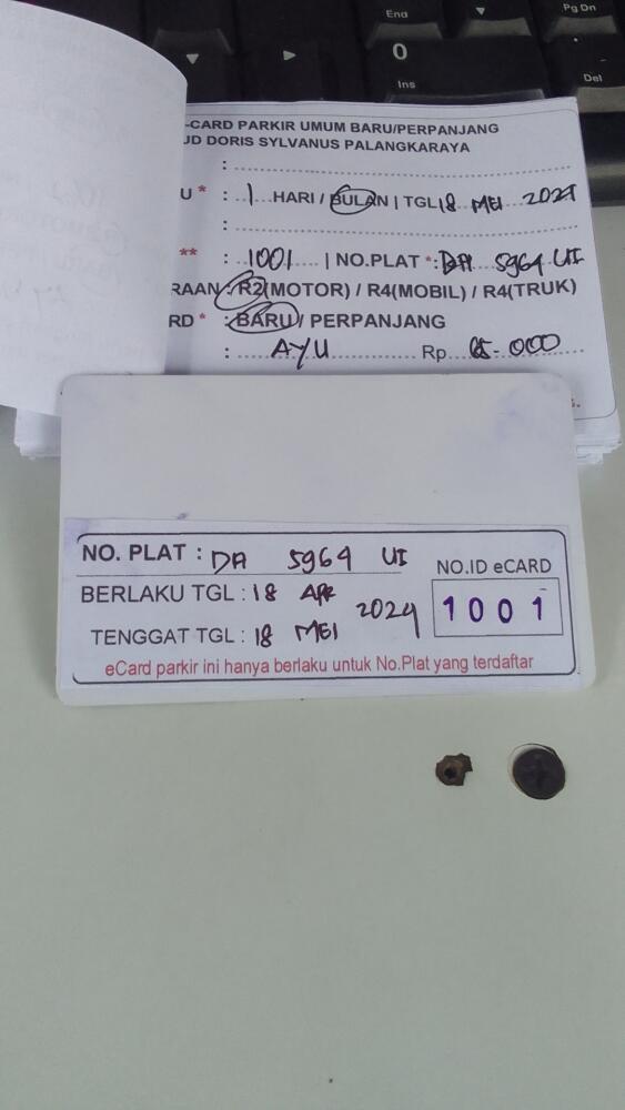 kARTU MEMBER BARU ID:1001