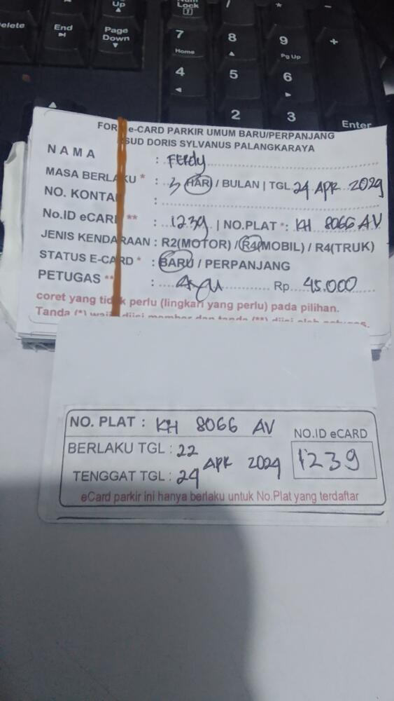 kARTU MEMBER BARU ID:1239