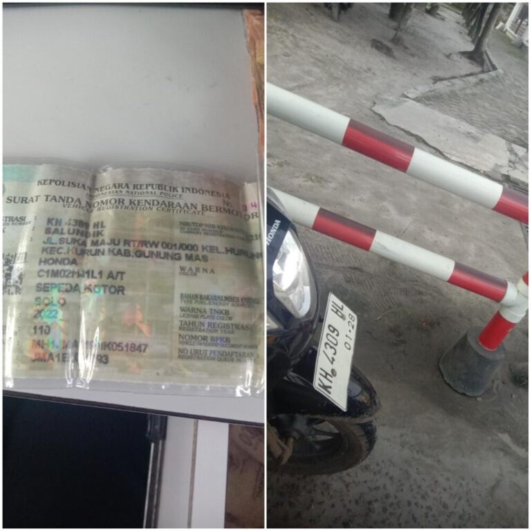 Tiket hilang sudah bayar denda