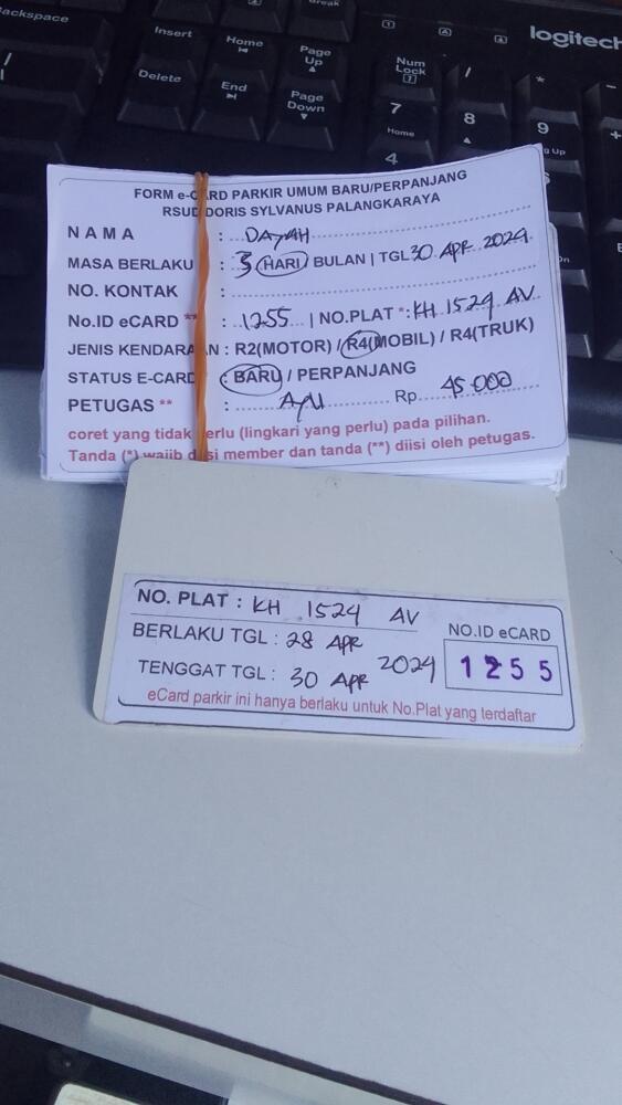 kARTU MEMBER BARU ID:1255