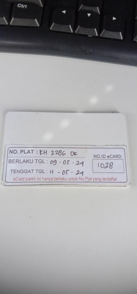 Kartu member kembali id 1028