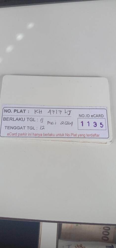 Kartu member kembali id 1135
