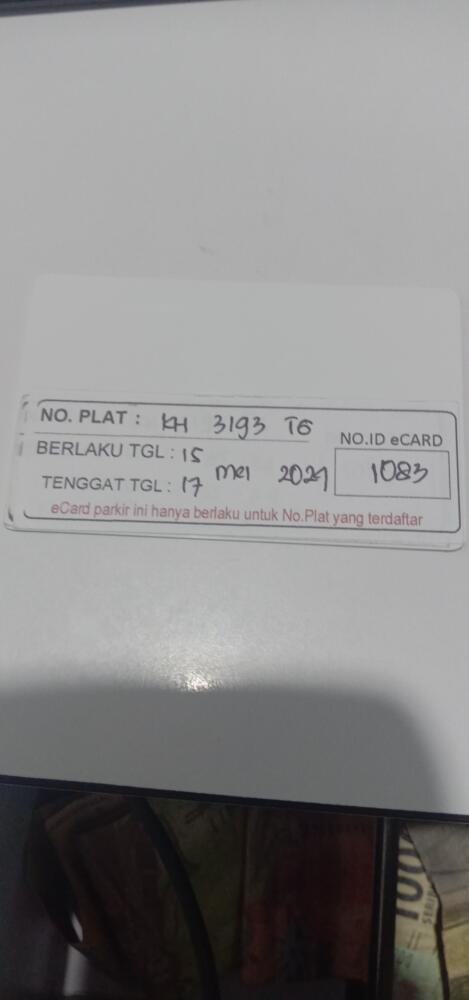 Kartu member kembali id 1083