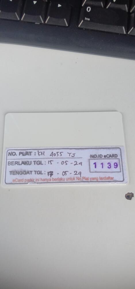 Kartu member kembali id 1139