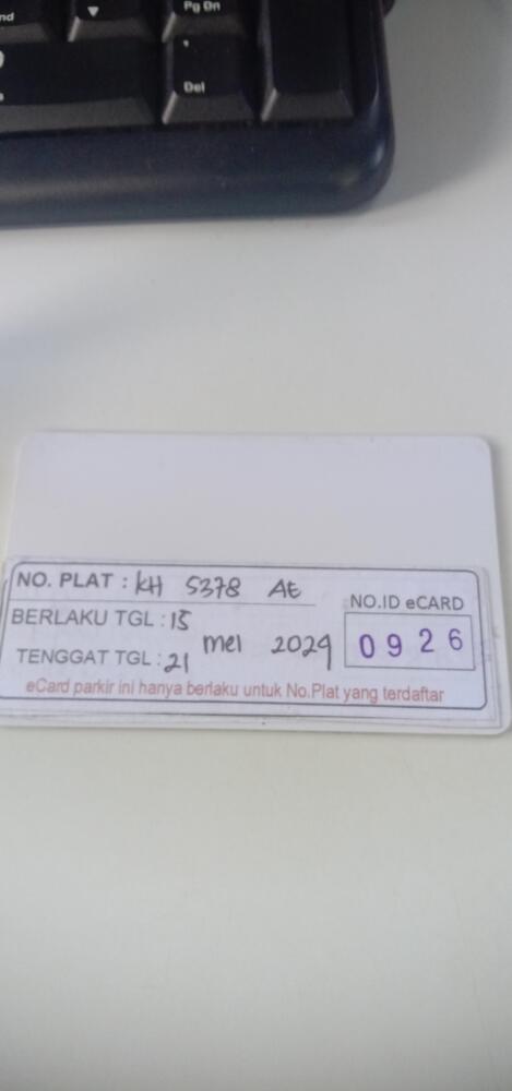 Kartu member kembali id 926