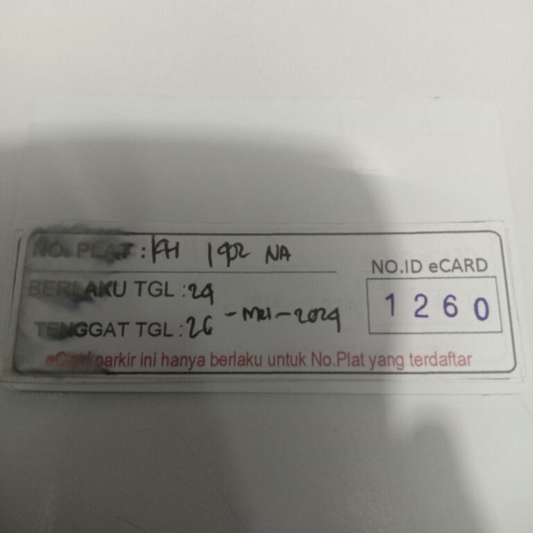 Kartu member kembali id 1260