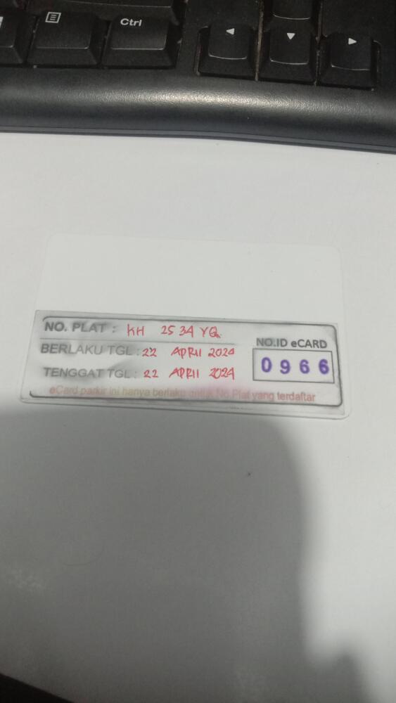 Kartu member kembali id 966