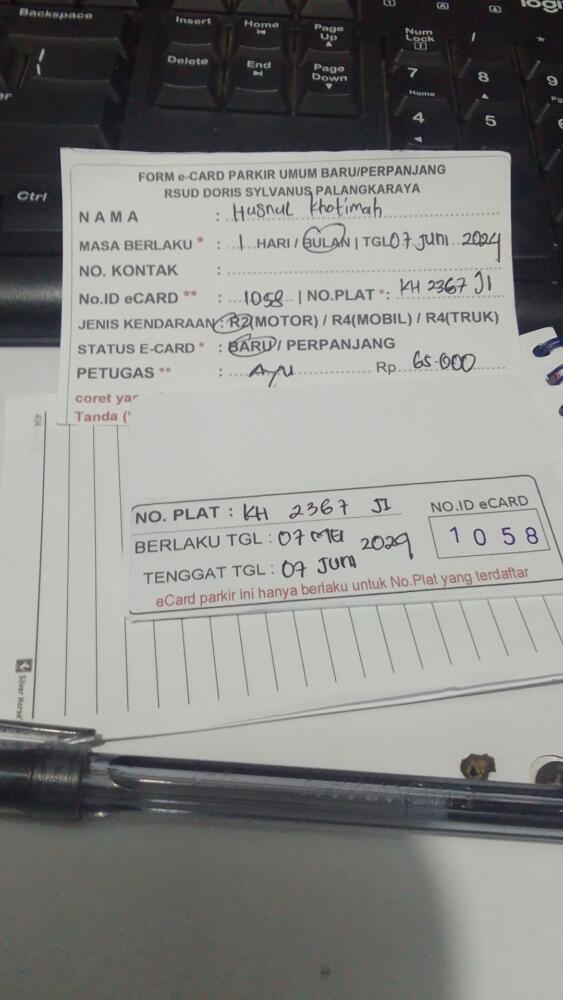 kARTU MEMBER BARU ID:1058