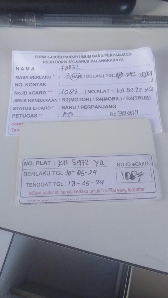 kARTU MEMBER BARU ID:1087