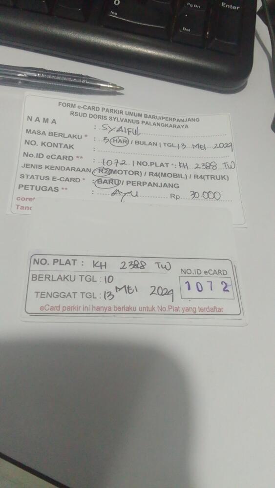 kARTU MEMBER BARU ID:1072