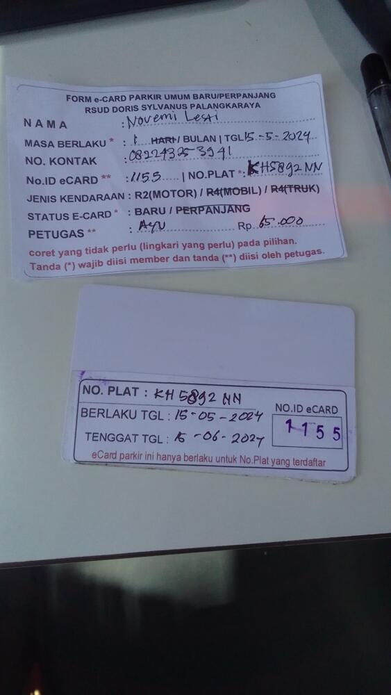 kARTU MEMBER BARU ID:1155