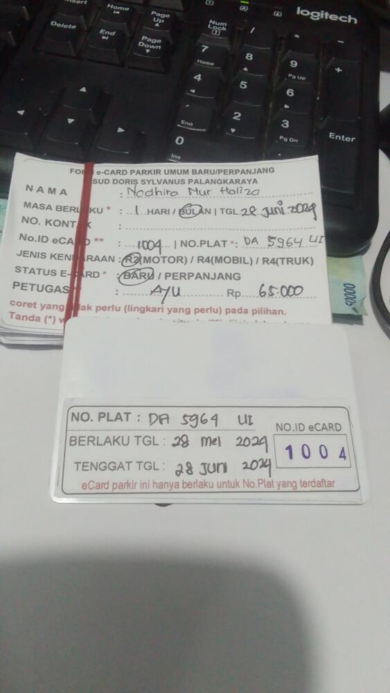 kARTU MEMBER BARU ID:1004