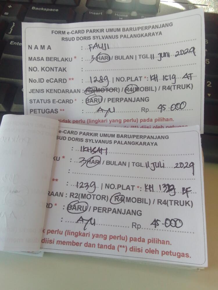 kARTU MEMBER BARU ID:1289,1239