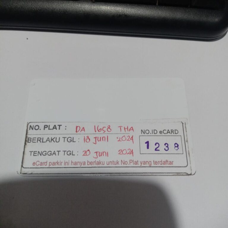 Kartu member kembali id 1238