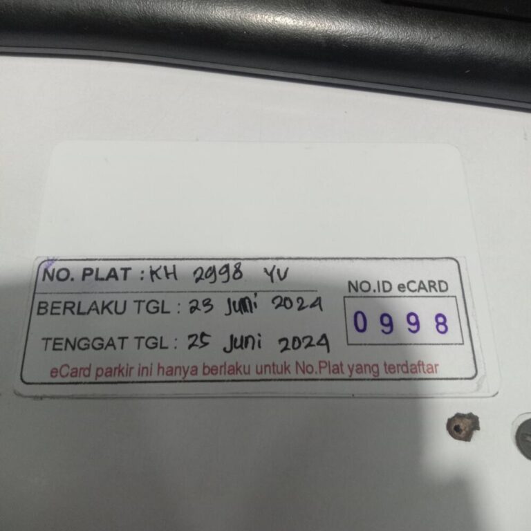 Kartu member kembali id 998