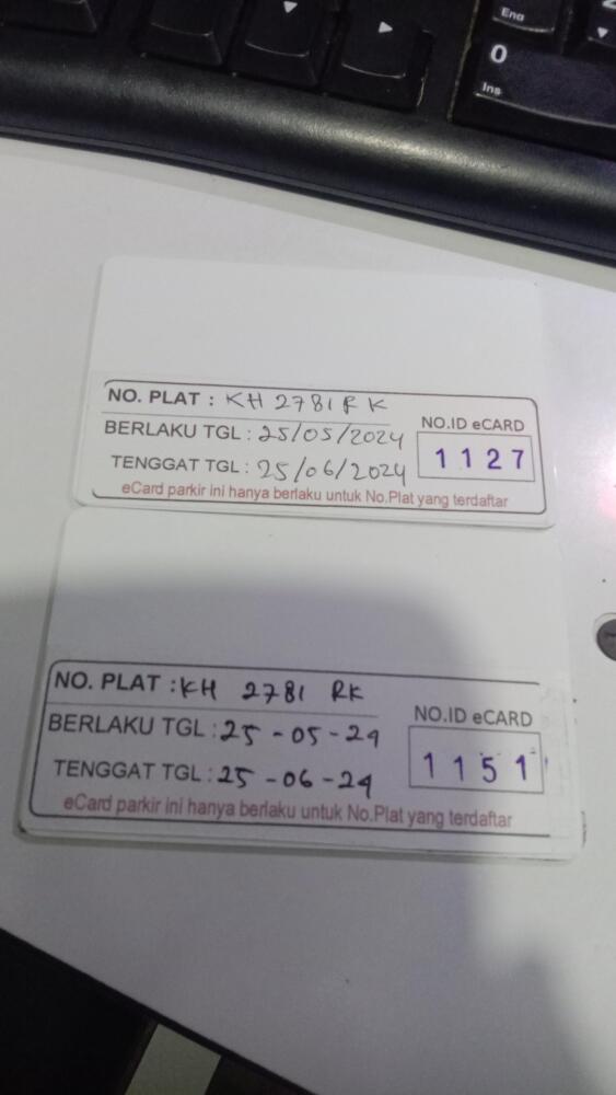 Kartu member id 1127 pindah ke id 1151