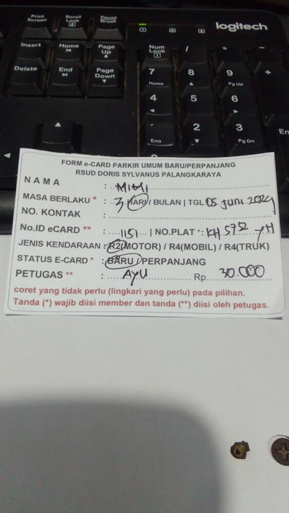 kARTU MEMBER BARU ID:1151