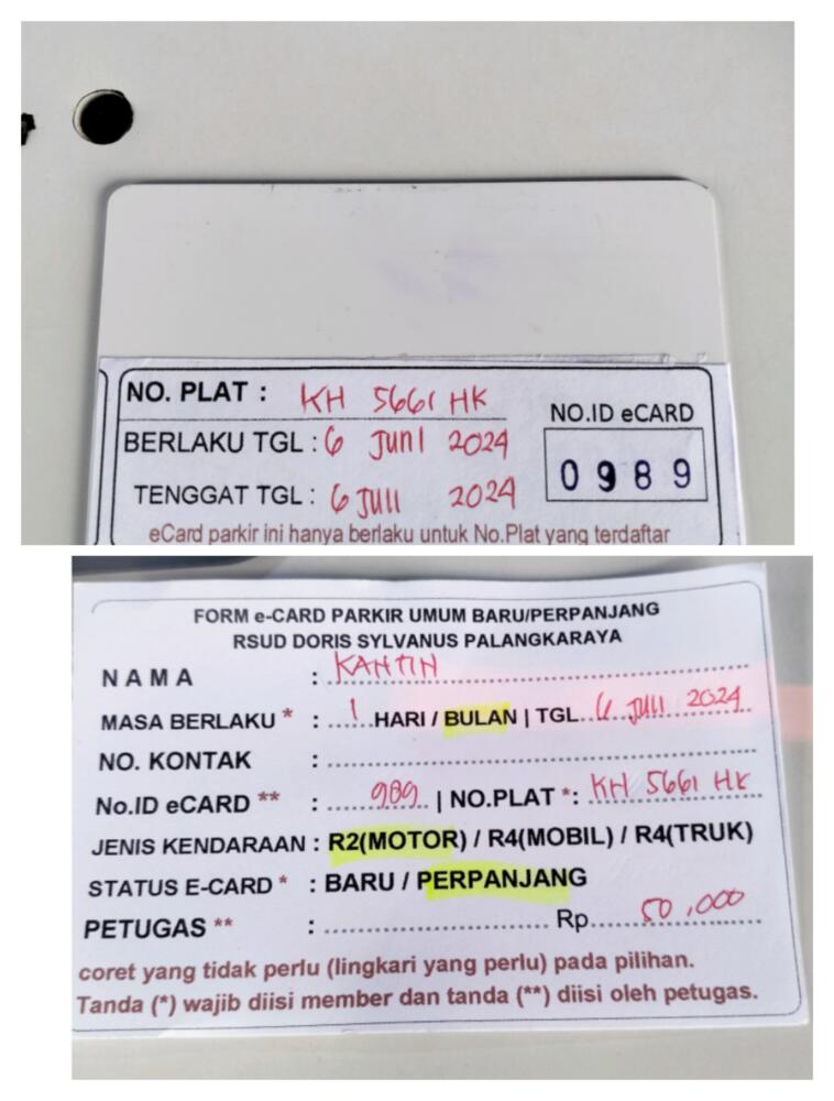 PERPANJANG MEMBER dari Id 1178 pindah ke id 989