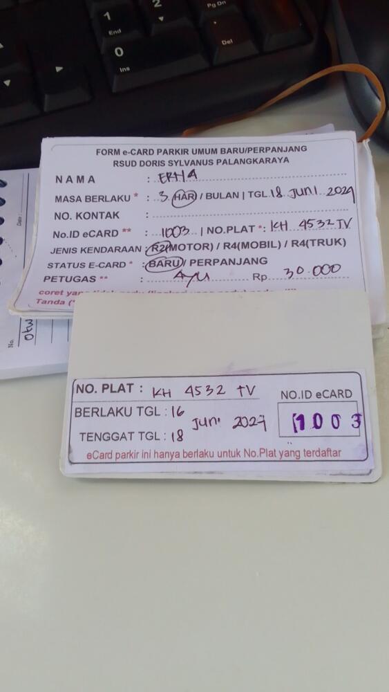 kARTU MEMBER BARU ID:1003