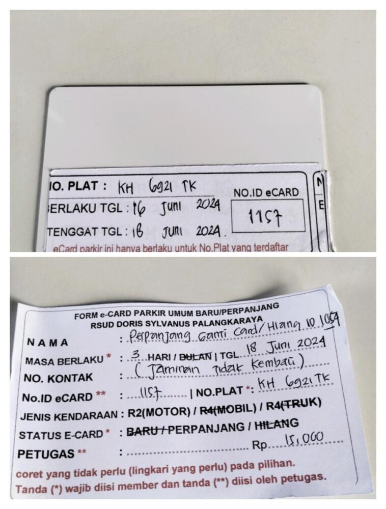 PERPANJANG MEMBER(KARTU HILANG )GANTI KARTU PINDAH DARI ID 1054 KE 1151