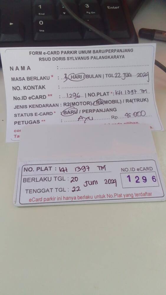 kARTU MEMBER BARU ID:1296