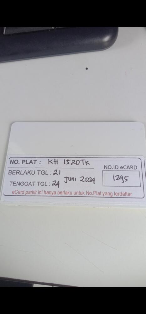 Kartu member kembali id 1295