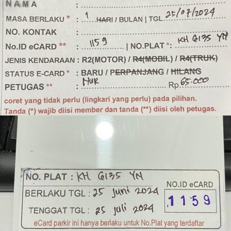 Kartu Member baru id 1159