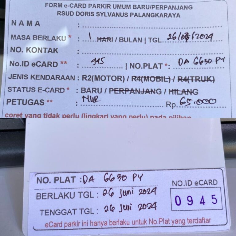 Kartu Member baru id 945