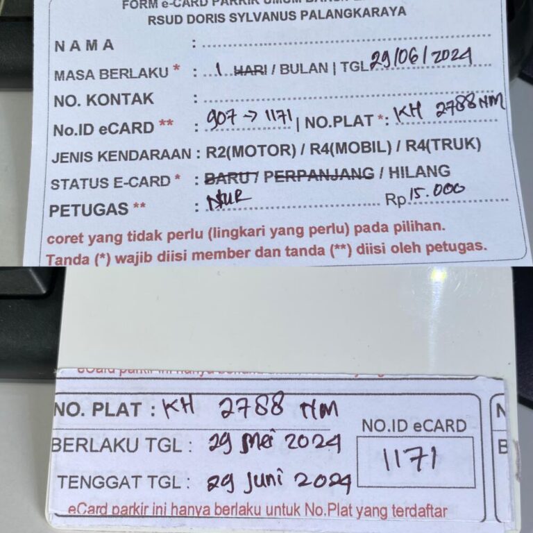 Kartu hilang id 907 ganti ke id 1171