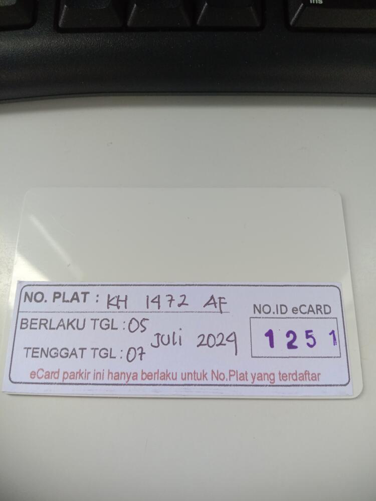 Kartu member kembali id 1251