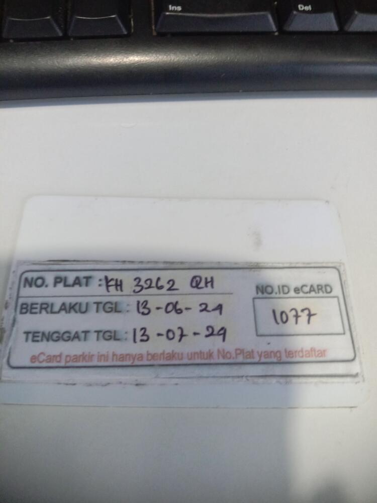 Kartu member kembali id 1077