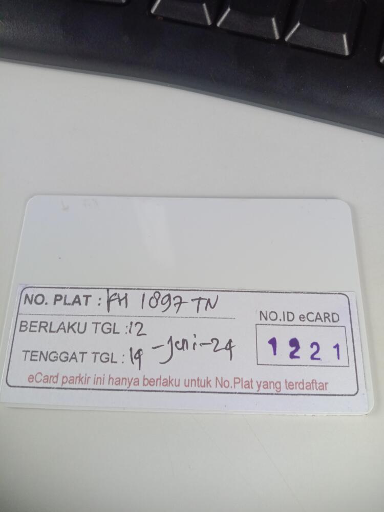 Kartu member kembali id 1221