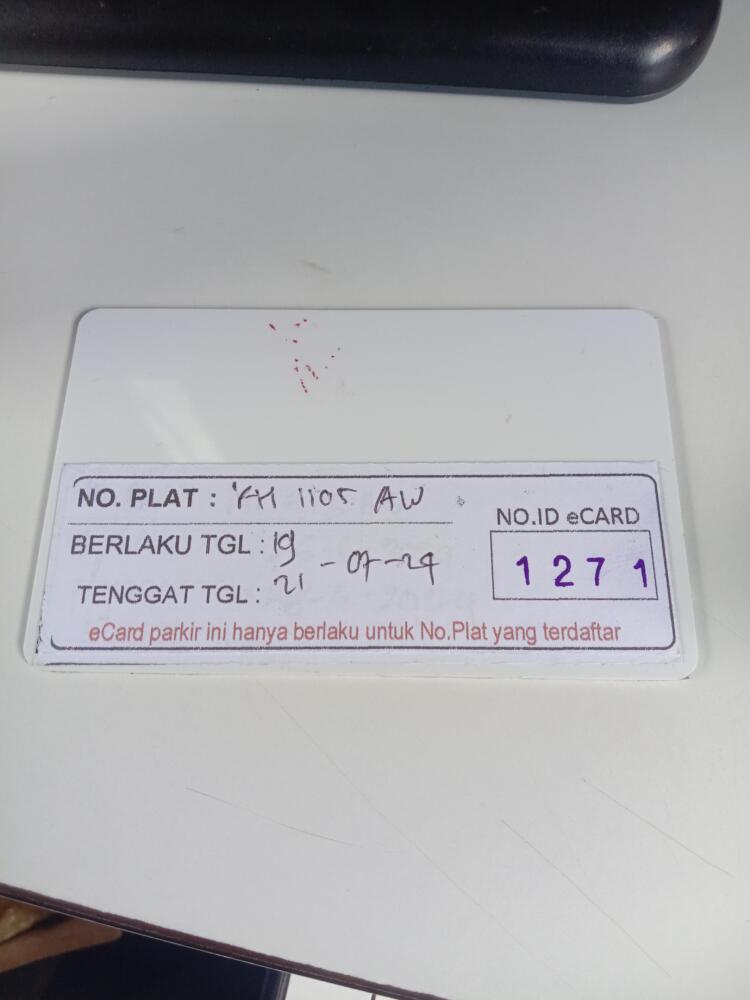 Kartu member kembali id 1271