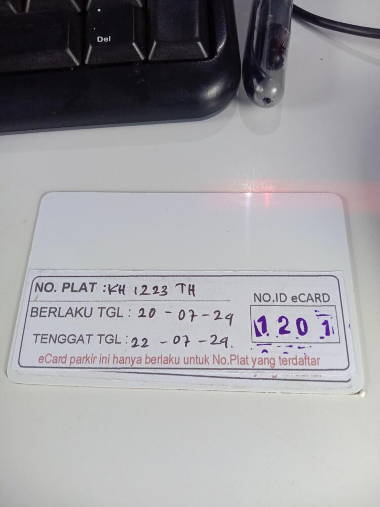Kartu member kembali id 1201