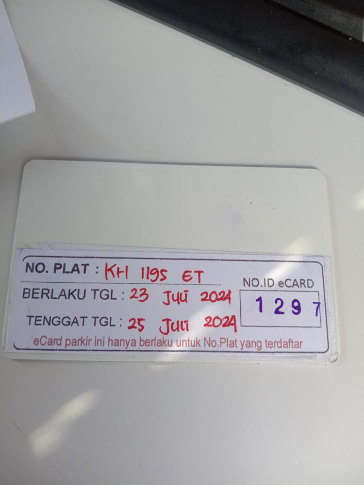 Kartu member kembali id 1297