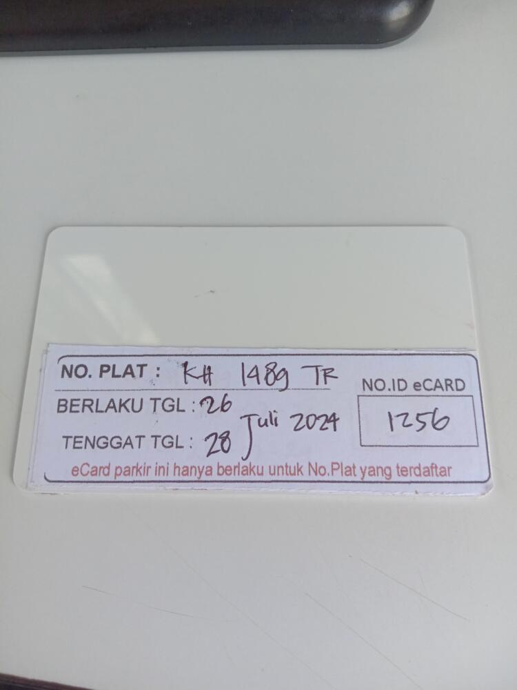 Kartu member kembali id 1256