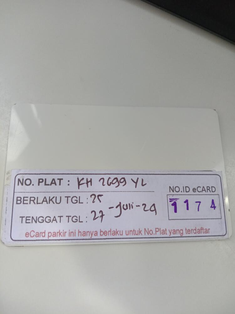 Kartu member kembali id 1174