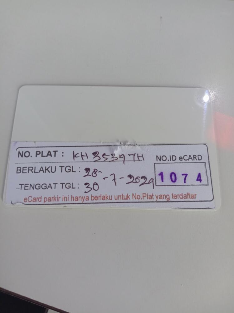 Kartu member kembali id 1074