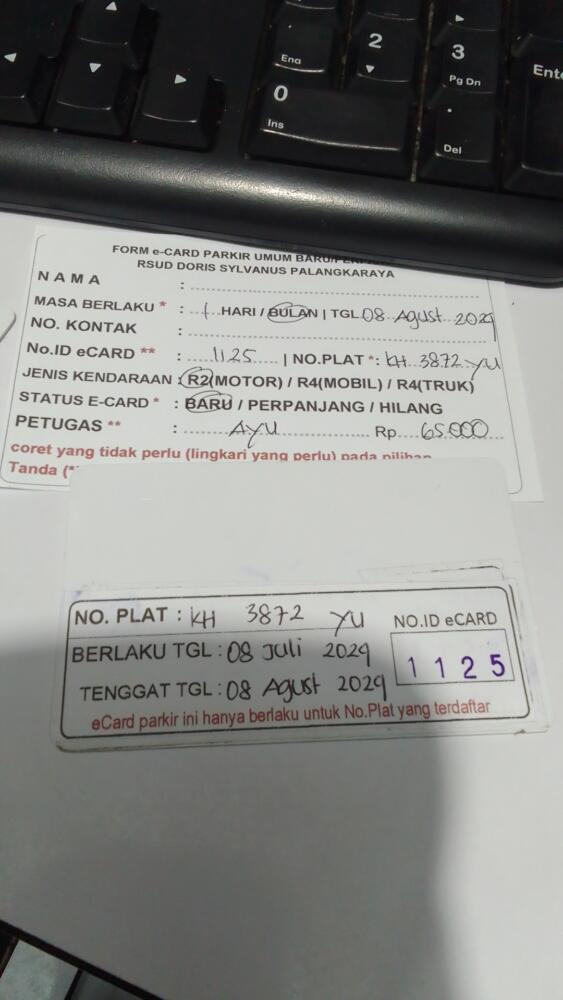 kARTU MEMBER BARU ID:1125