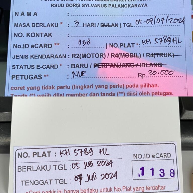 Kartu Member baru id 1138