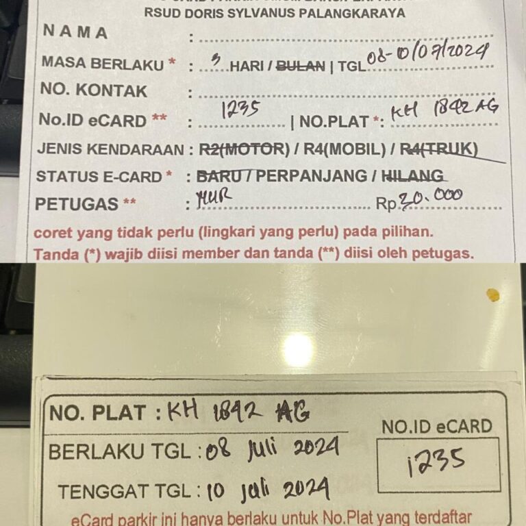 Kartu Member perpanjang id 1235