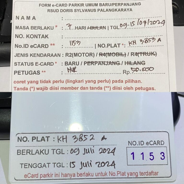 Kartu Member baru id 1153