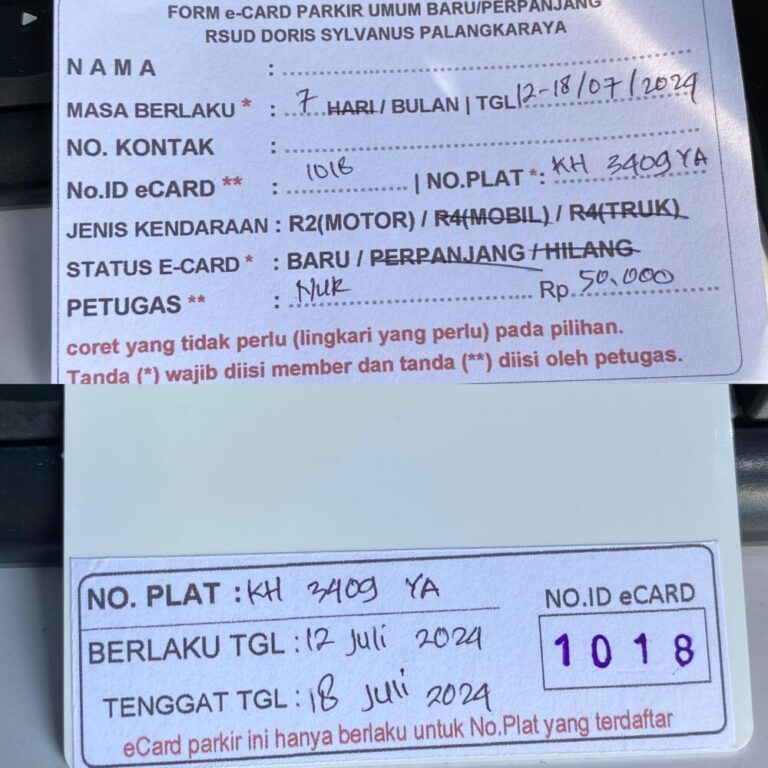 Kartu Member baru id 1018