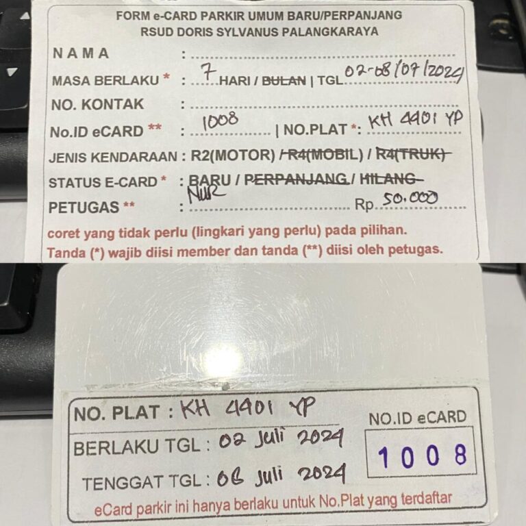 Kartu Member baru id 1008