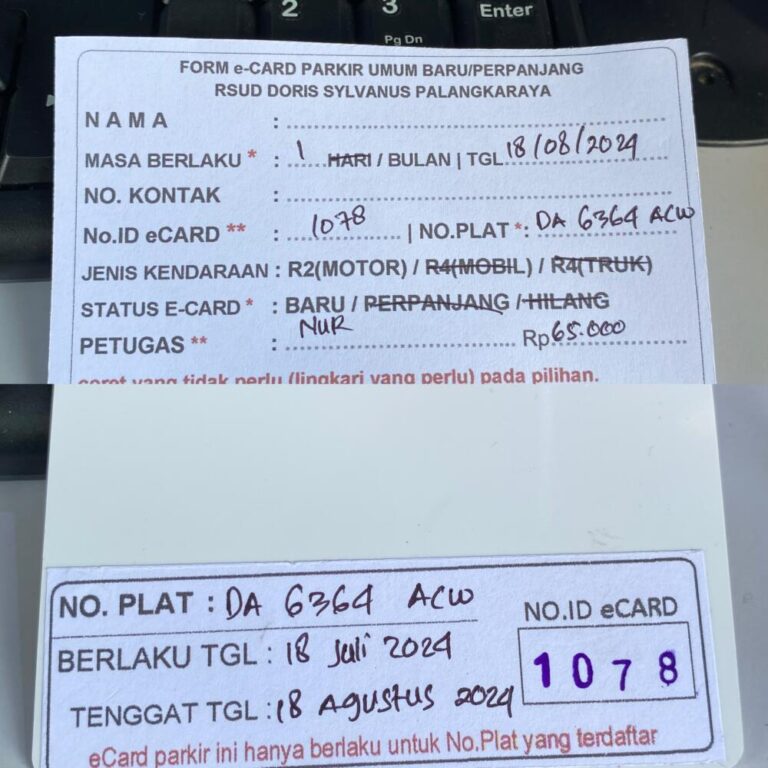 Kartu Member baru id 1078