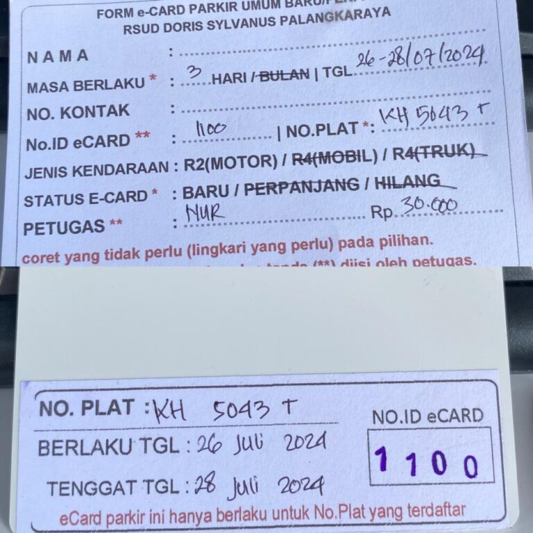 Kartu Member baru id 1100